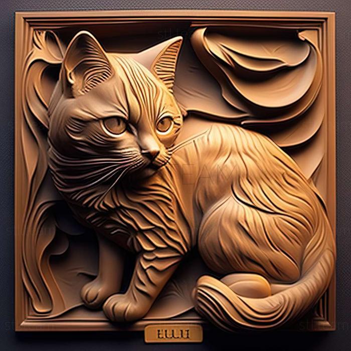 3D model Sybil cat famous animal (STL)